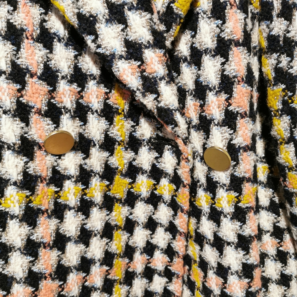 J. Crew Collection Multicolor Houndstooth Wool Blend Coat - Picture 15 of 16
